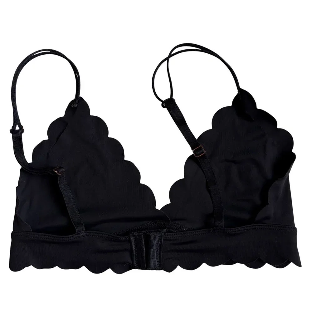 Anthropologie by anthropologie Seamless Scalloped Bralette (Black) - Small
